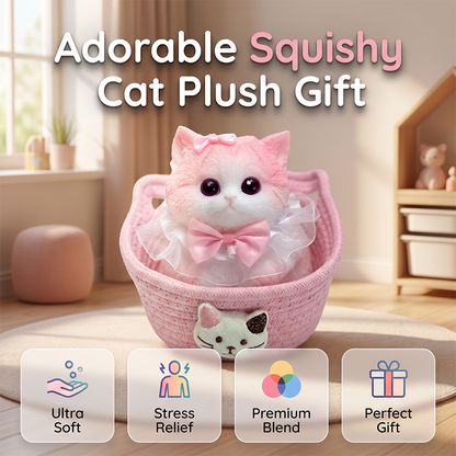 🐱 Squishy-Katzen-Kuscheltier – Weicher, langsam zurückfedernder Stressabbauer 🧸
