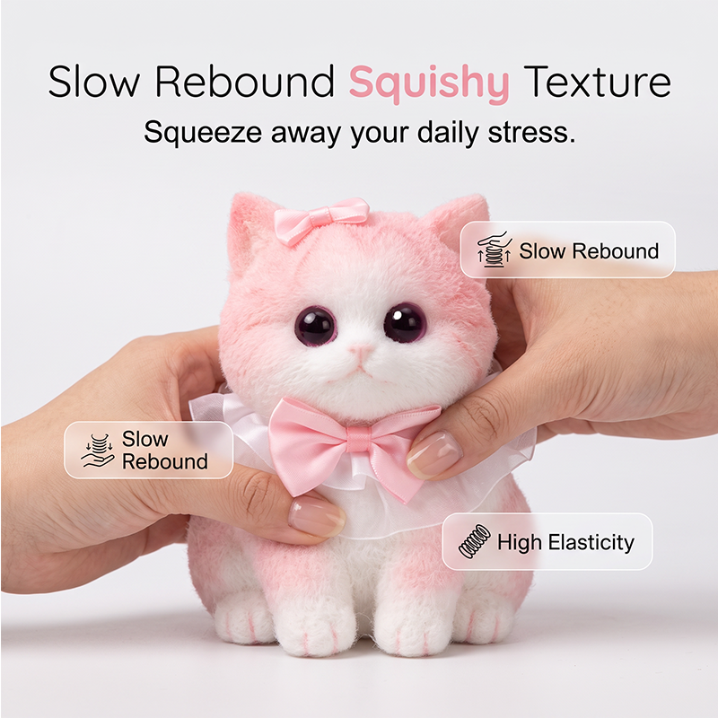 🐱 Squishy-Katzen-Kuscheltier – Weicher, langsam zurückfedernder Stressabbauer 🧸