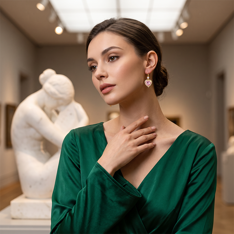 📢📢 40% RABATT!! ⏰ Funkelnde Herz-Ohrhänger