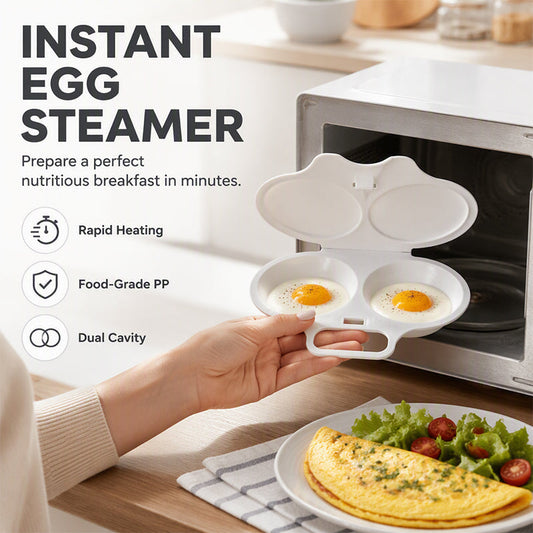 💖 Kaufen Sie 1, erhalten Sie 1 GRATIS!! ✨ Nur 13,99 €!! 🍳 Mikrowellen-Eierwilderer mit Doppelkammer – Schnelles, ölfreies Kochen, lebensmittelechtes PP & Vielseitiger Küchenhelfer 💫